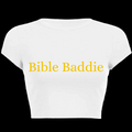 Bible Baddie White Crop Tee