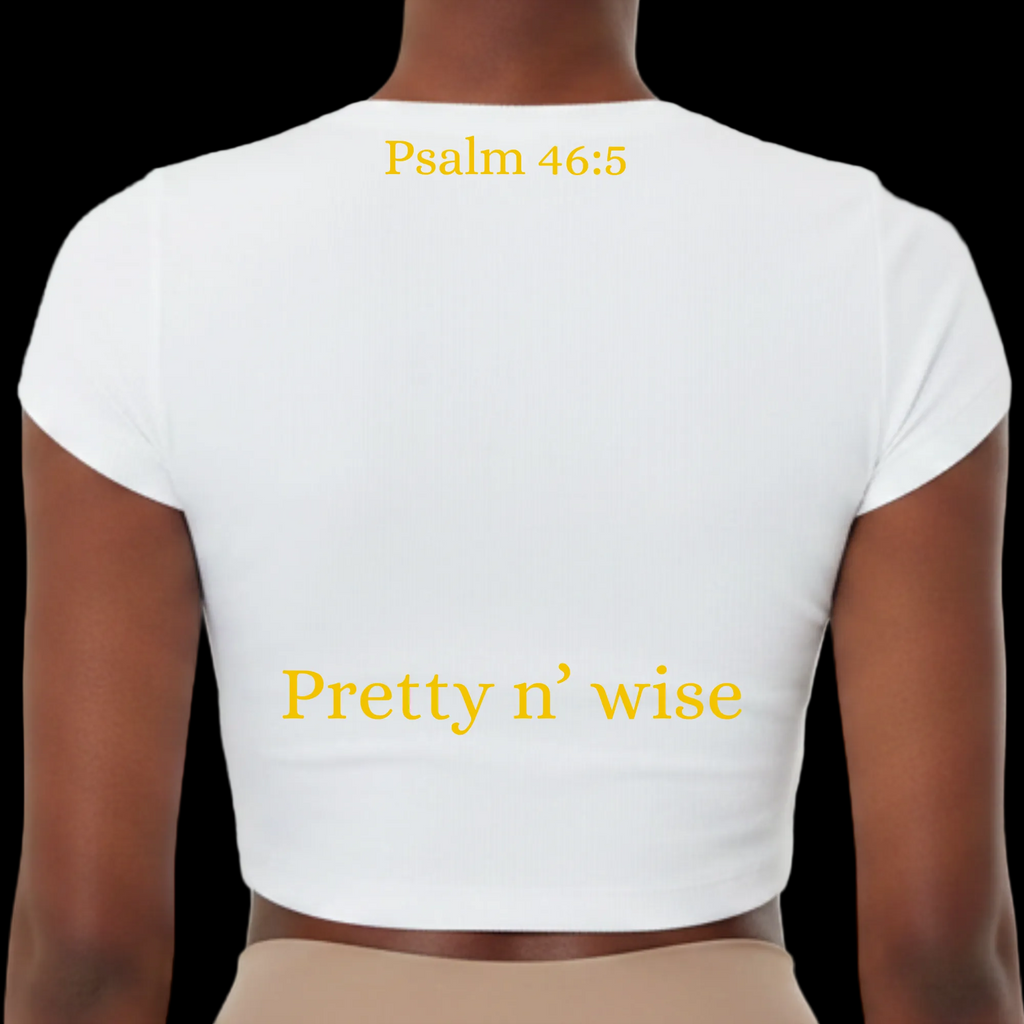 Bible Baddie White Crop Tee