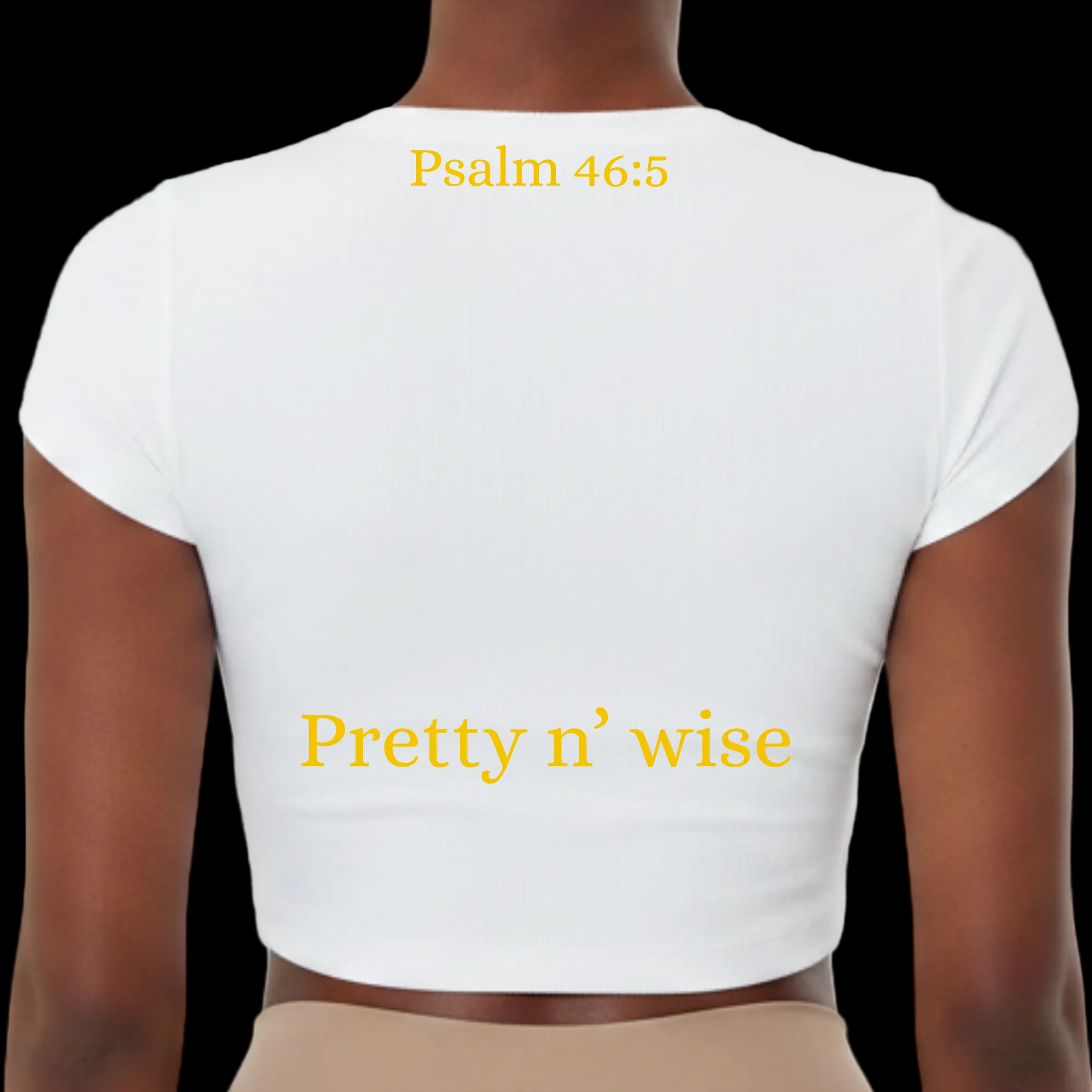Bible Baddie White Crop Tee