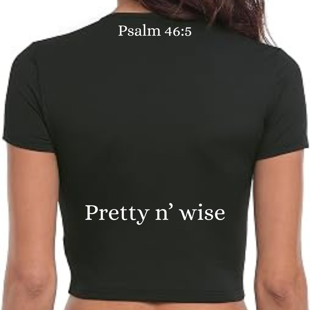 Bible Baddie Black Crop