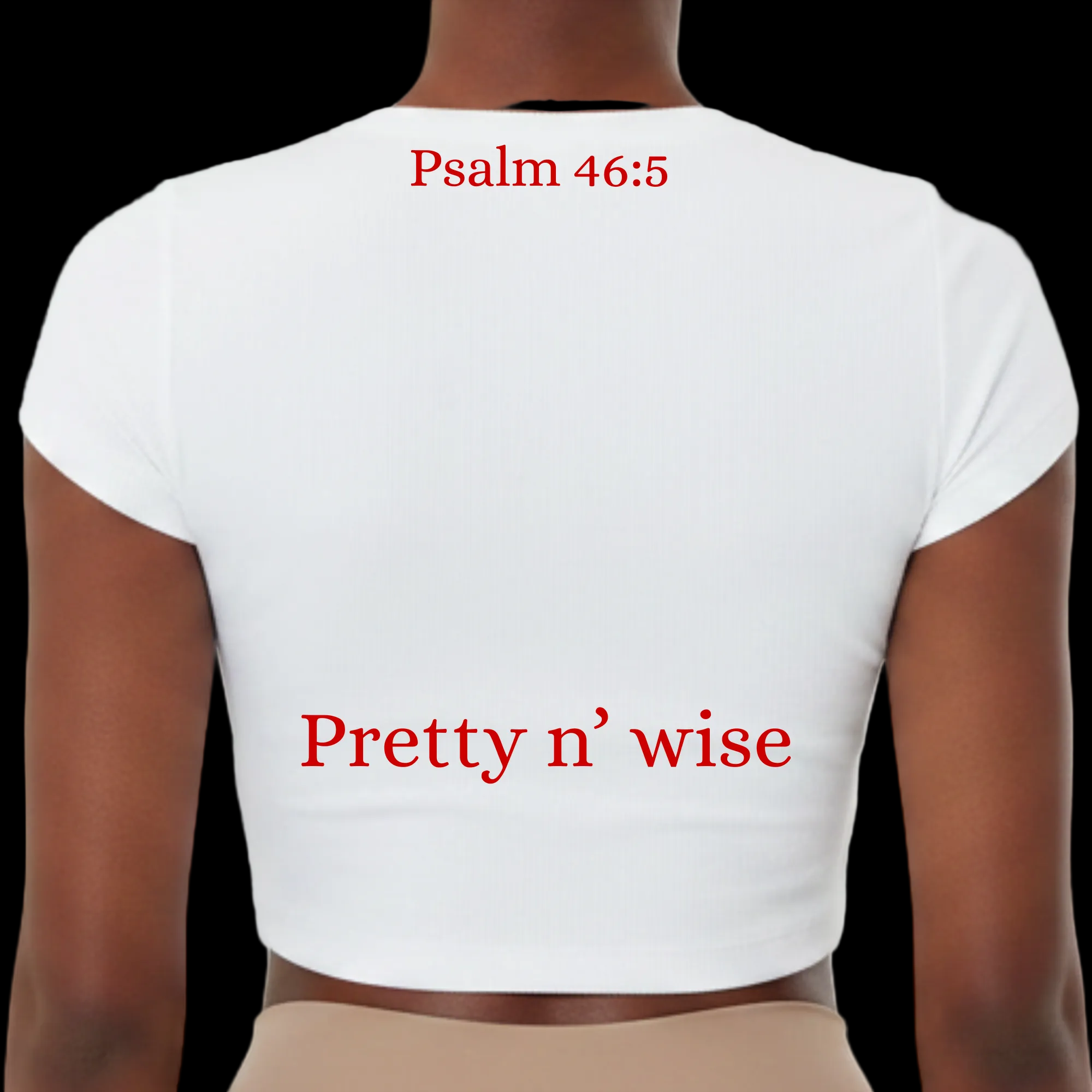 Bible Baddie White Crop Tee