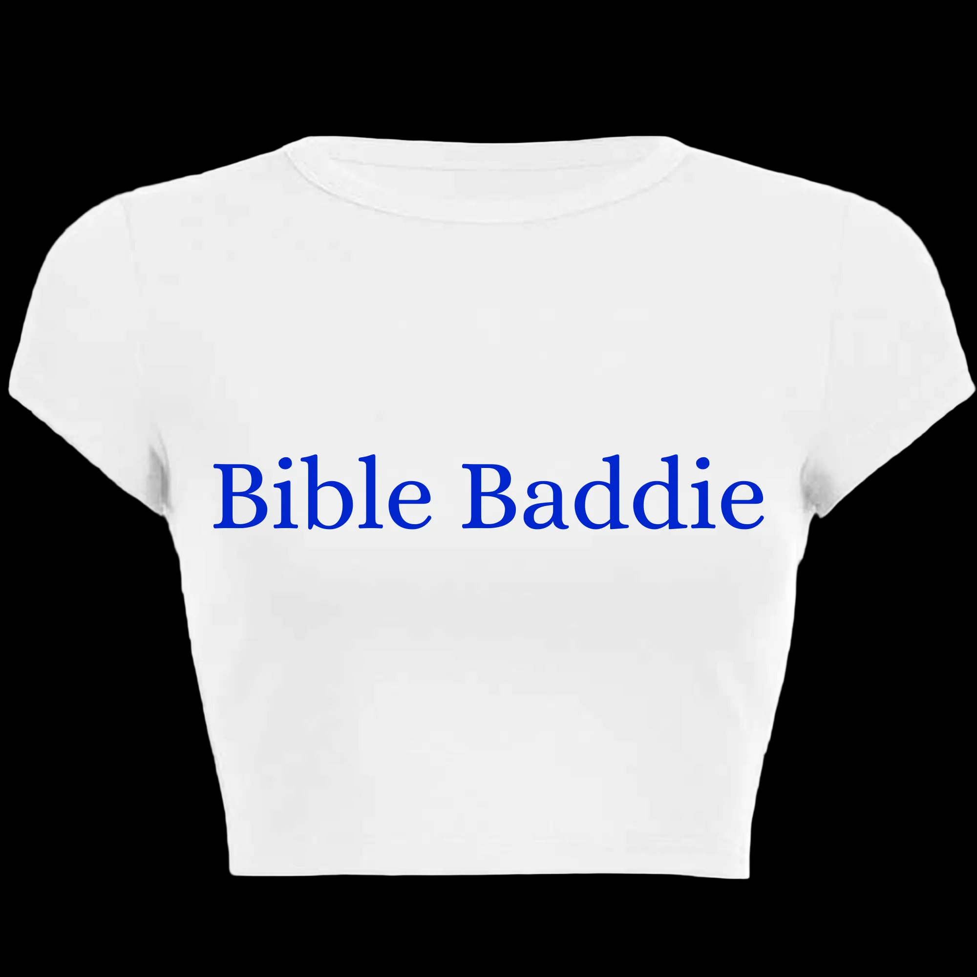 Bible Baddie White Crop Tee