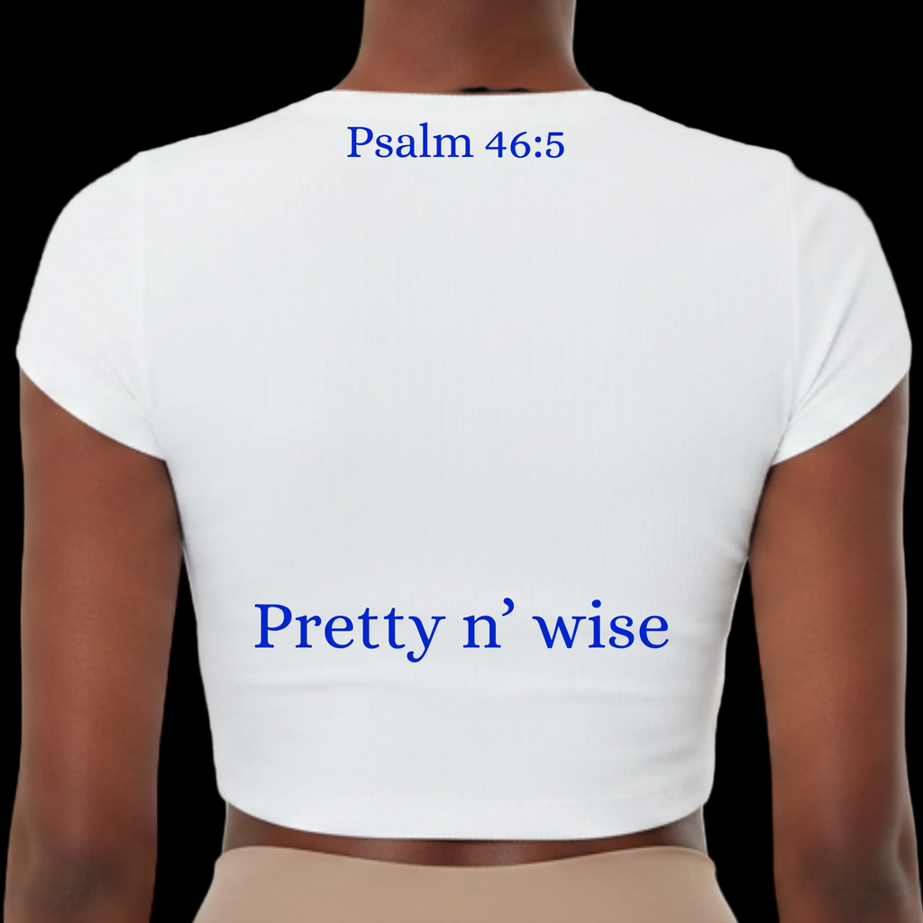 Bible Baddie White Crop Tee