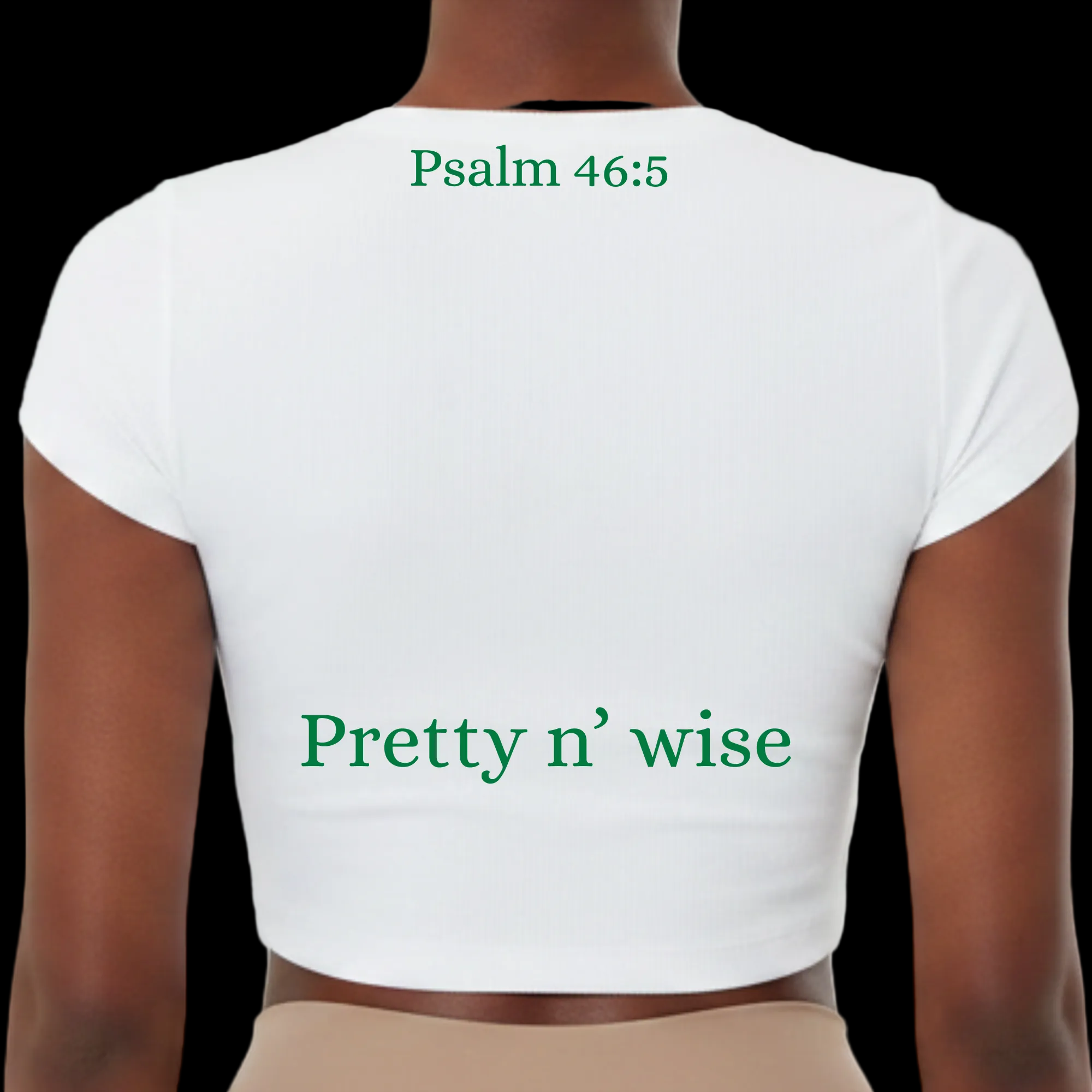 Bible Baddie White Crop Tee