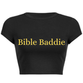 Bible Baddie Black Crop