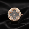 Charcoal Dial Ring Watch on Black Velvet