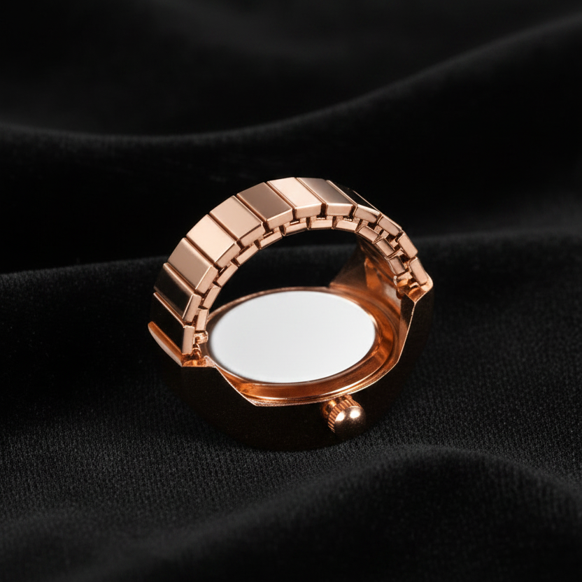 Rose Gold Ring Watch